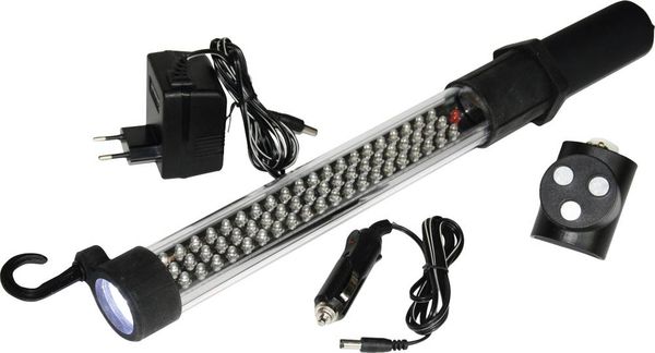 HP Autozubehör 28368 60+17LED Akku Arbeitsleuchte LED LED-Stablampe akkubetrieben, über Steckernetzteil, mit KFZ-Stecker