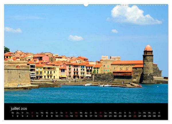 Produktbild: Le port de Collioure (Calendrier mural 2026 DIN A2 vertical) calendrier de bureau