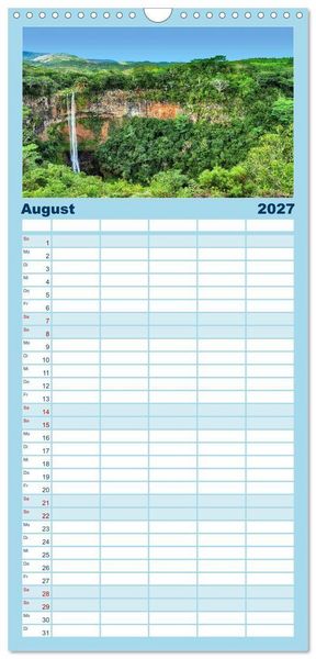 Produktbild: Familienplaner 2027 - Mauritius - Perle im Indischen Ozean mit 5 Spalten (Wandkalender, 21 x 45 cm) CALVENDO