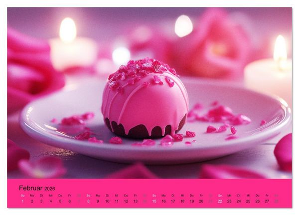 Produktbild: Kalender in PINK (Tischkalender 2026 DIN A5 quer), CALVENDO Monatskalender