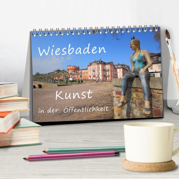 Produktbild: Wiesbaden Kunst in der &Ouml;ffentlichkeit (Tischkalender 2026 DIN A5 quer), CALVENDO Monatskalender