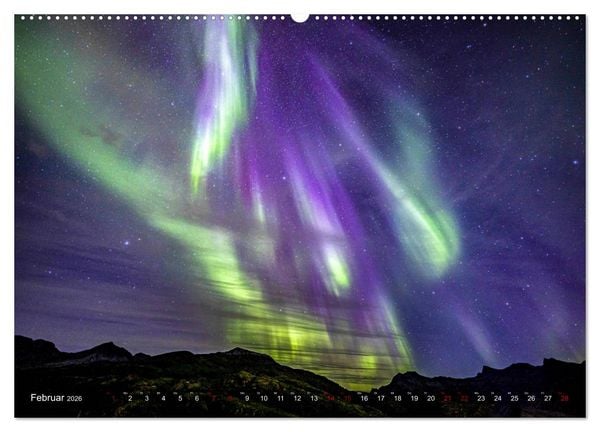 Produktbild: Aurora Borealis - Lichter des Nordens (hochwertiger Premium Wandkalender 2026 DIN A2 quer), Kunstdruck in Hochglanz