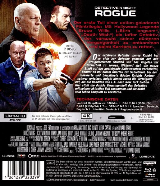 Produktbild: Detective Knight: Rogue (4K Ultra HD) (+ Blu-ray)