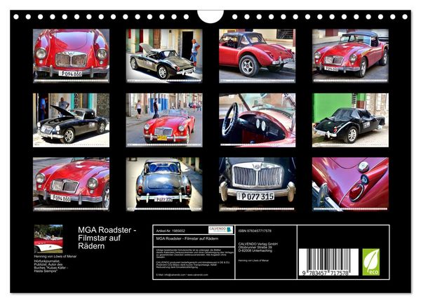 Produktbild: MGA Roadster - Filmstar auf R&auml;dern (Wandkalender 2026 DIN A4 quer), CALVENDO Monatskalender