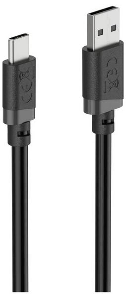 Produktbild: Hama USB-Ladekabel USB 2.0 USB-A Stecker, USB-C&reg; Stecker 0.5m Schwarz 00201818