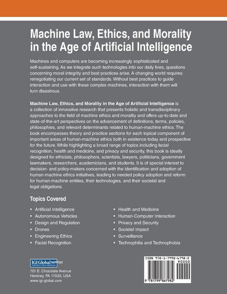 Produktbild: Machine Law, Ethics, and Morality in the Age of Artificial Intelligence