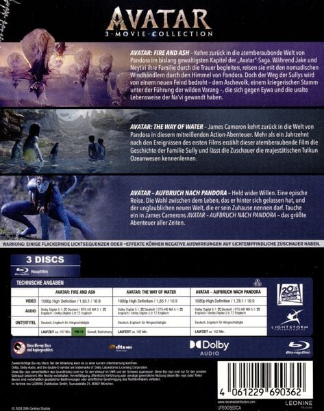 Produktbild: Avatar - 3-Movie Collection [3 BRs]