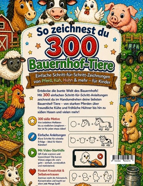 Produktbild: So zeichnest du 300 Bauernhof-Tiere