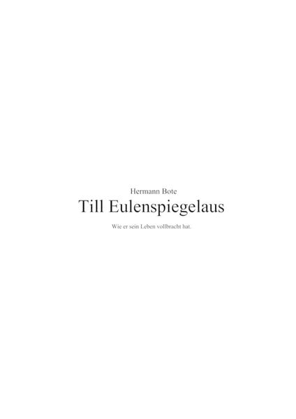 Produktbild: Till Eulenspiegelaus