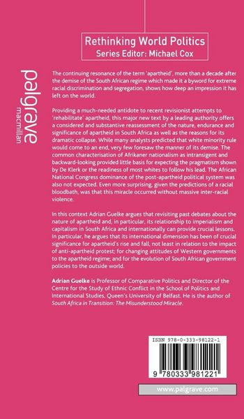 Produktbild: Rethinking the Rise and Fall of Apartheid