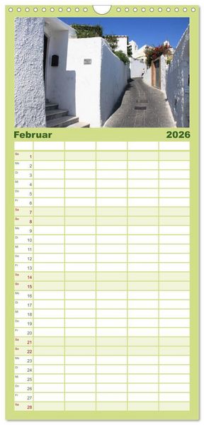 Produktbild: Familienplaner 2026 - Ischia mit 5 Spalten (Wandkalender, 21 x 45 cm) CALVENDO