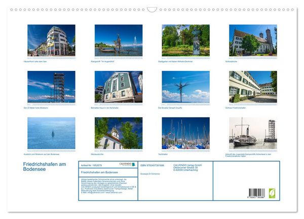 Produktbild: Friedrichshafen am Bodensee (Wandkalender 2026 DIN A2 quer), CALVENDO Monatskalender