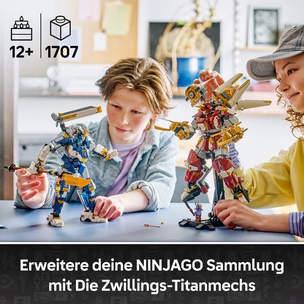 Produktbild: LEGO NINJAGO 71870 Die Zwillings-Titanmechs, Actionfiguren zum Bauen, Spielen und Ausstellen