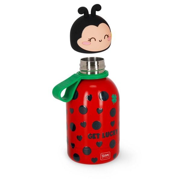 Produktbild: Legami Thermosflasche 310 ml - Hot & Cold - Ladybug "Get Lucky"