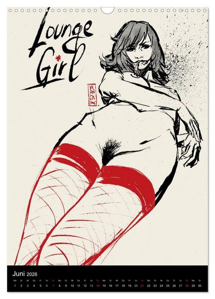 Produktbild: Les femmes de Gilles 2 by Gilles Vranckx - 12 Frauen-Illustrationen von dem Belgischen K&uuml;nstler Gilles Vranckx (Wandkalender 2026 DIN A3 hoch), CALVENDO Monatskalender