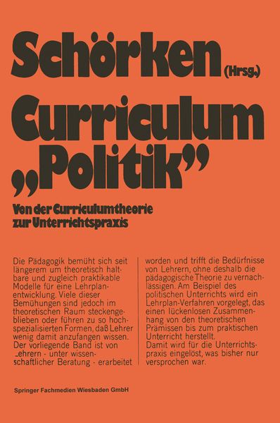 Produktbild: Curriculum &raquo;Politik&laquo;