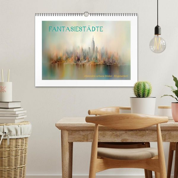 Produktbild: Fantasiest&auml;dte (Wandkalender 2026 DIN A3 quer), CALVENDO Monatskalender