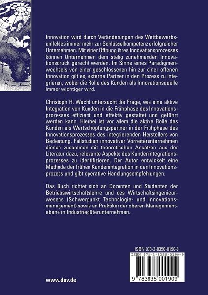 Produktbild: Das Management aktiver Kundenintegration in der Fr&uuml;hphase des Innovationsprozesses