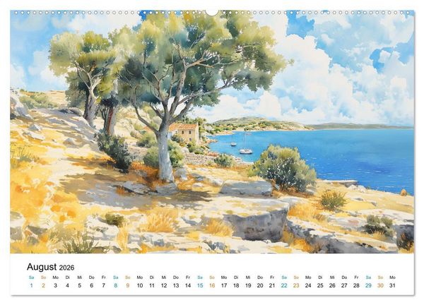 Produktbild: Bucolische Landschaften (hochwertiger Premium Wandkalender 2026 DIN A2 quer), Kunstdruck in Hochglanz