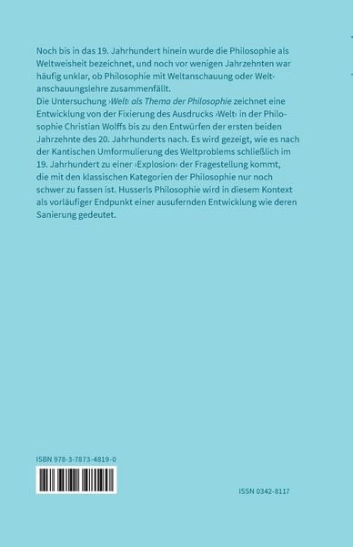 Produktbild: &rsaquo;Welt&lsaquo; als Thema der Philosophie
