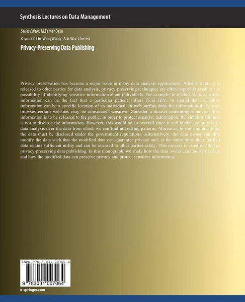 Produktbild: Privacy-Preserving Data Publishing