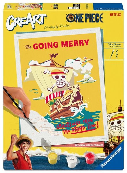 Produktbild: CreArt, Malen nach Zahlen Adults Trend One Piece - Das Piratenschiff Flying Lamb (Going Merry)