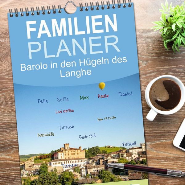 Produktbild: Familienplaner 2026 - Barolo in den H&uuml;geln des Langhe mit 5 Spalten (Wandkalender, 21 x 45 cm) CALVENDO
