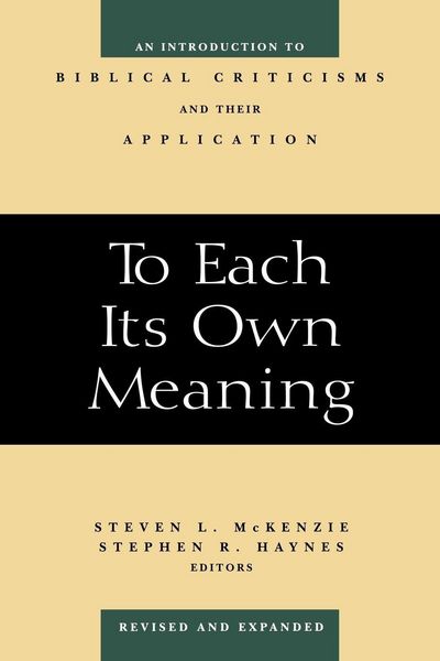 Produktbild: To Each Its Own Meaning, Revised and Expanded