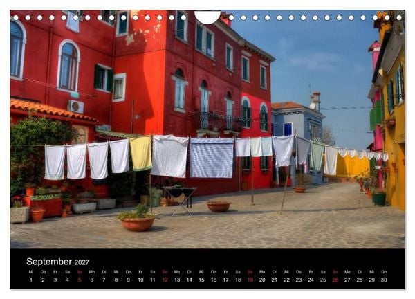 Produktbild: Die bunten H&auml;user von Burano (Wandkalender 2027 DIN A4 quer), CALVENDO Monatskalender