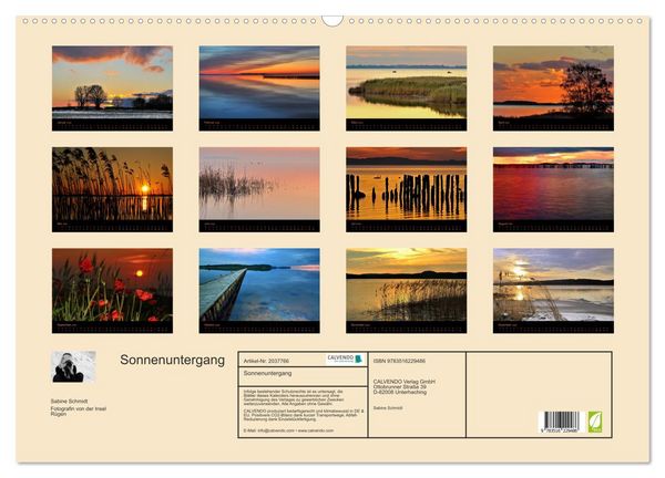 Produktbild: Sonnenuntergang (Wandkalender 2026 DIN A2 quer), CALVENDO Monatskalender