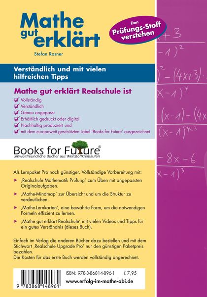 Produktbild: Mathe gut erkl&auml;rt Realschule Baden-W&uuml;rttemberg