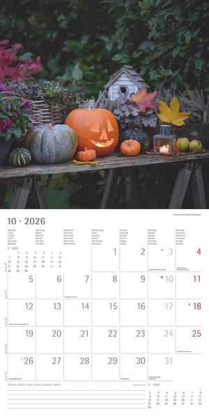 Produktbild: Gartendekor 2026 - Broschürenkalender 30x30 cm (30x60 geöffnet) - Kalender mit Platz für Notizen - Garten - Bildkalender - Gartenkalender