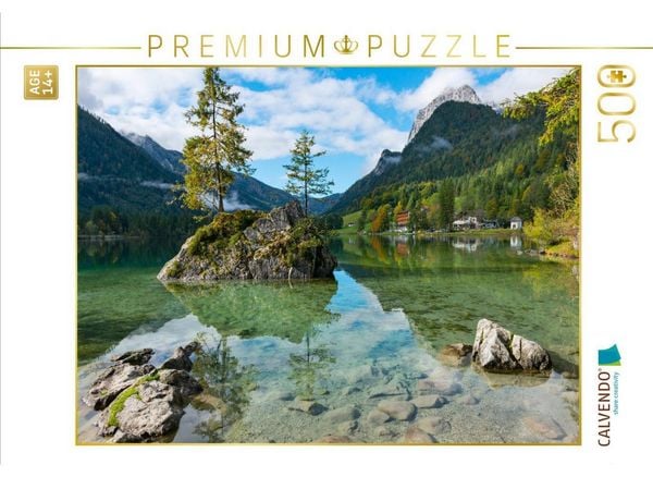 CALVENDO Puzzle Alpenidylle am Ramsauer Hintersee | 500 Teile Lege-Größe 48 × 36 cm Foto-Puzzle für Erwachsene