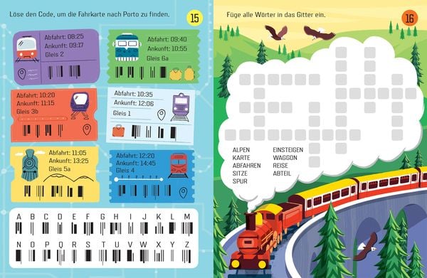 Produktbild: Usborne Minis: R&auml;tsel f&uuml;r die Zugfahrt