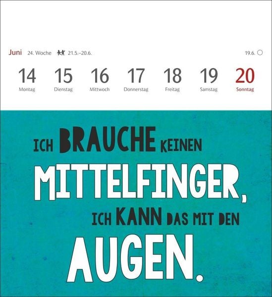 Produktbild: Typo-Spr&uuml;che-Kalender Postkartenkalender 2027 - Wochenkalender mit 53 Postkarten