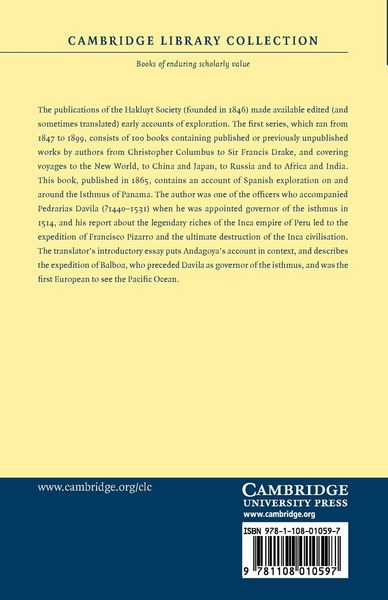 Produktbild: Narrative of the Proceedings of Pedrarias Davila in the Provinces of Tierra Firme, or Catilla del Oro