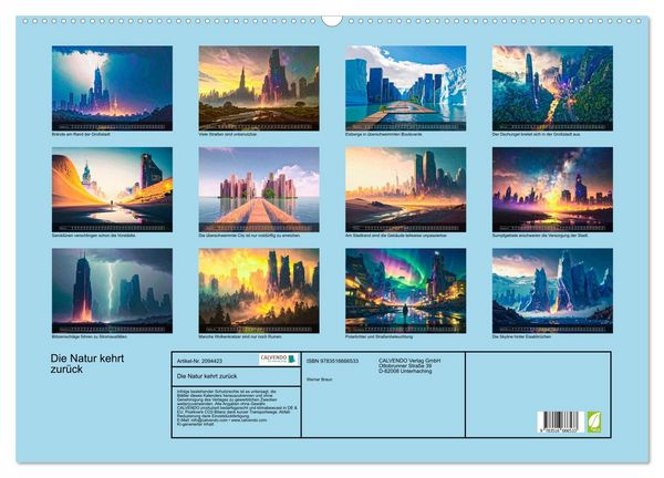 Produktbild: Die Natur kehrt zur&uuml;ck (Wandkalender 2026 DIN A2 quer), CALVENDO Monatskalender