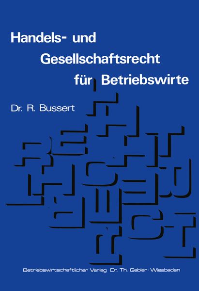 Produktbild: Handels- und Gesellschaftsrecht f&uuml;r Betriebswirte