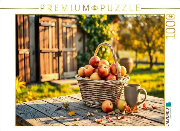 CALVENDO Puzzle Erntezeit im alten Hof | 1000 Teile Lege-Größe 64x48cm Foto-Puzzle für glückliche Stunden