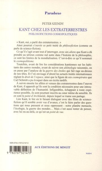 Produktbild: Kant chez les extraterrestres : philosofictions cosmopolitiques