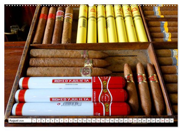 Produktbild: Echte Havannas - Zigarren "Made in Cuba" (hochwertiger Premium Wandkalender 2026 DIN A2 quer), Kunstdruck in Hochglanz