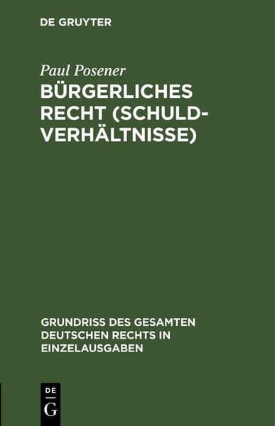 Produktbild: B&uuml;rgerliches Recht (Schuldverh&auml;ltnisse)