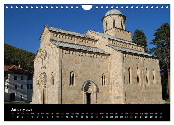 Produktbild: Monuments of Kosovo 2026 (Wall Calendar 2026 DIN A4 landscape), CALVENDO 12 Month Wall Calendar