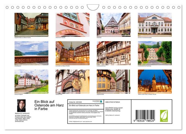 Produktbild: Ein Blick auf Osterode am Harz in Farbe (Wandkalender 2027 DIN A4 quer), CALVENDO Monatskalender