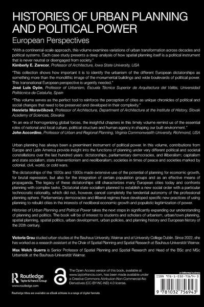 Produktbild: Histories of Urban Planning and Political Power