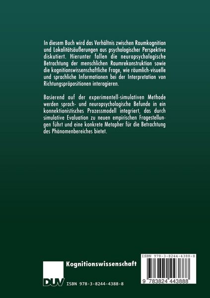 Produktbild: Raumkognition und Lokalisations&auml;u&szlig;erungen