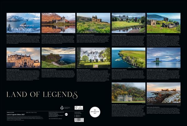 Produktbild: Land of Legends Kalender 2027 - Schottlands Burgen und Schl&ouml;sser