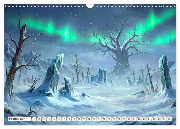 Produktbild: Welten der Literatur - Zw&ouml;lf Zust&auml;nde des Imagin&auml;ren (Wandkalender 2027 DIN A3 quer), CALVENDO Monatskalender