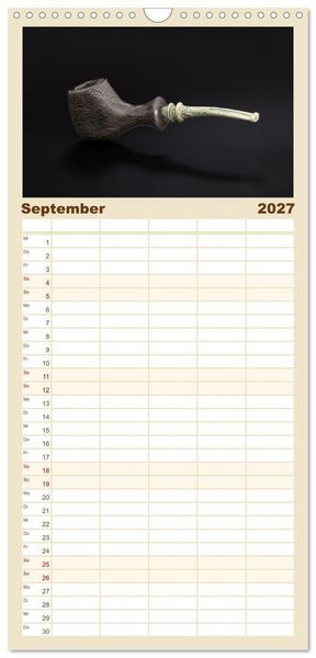 Produktbild: Familienplaner 2027 - Pfeifenwelten mit 5 Spalten (Wandkalender, 21 x 45 cm) CALVENDO