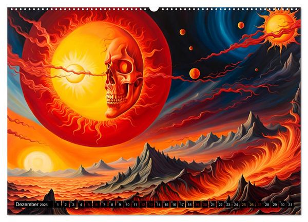 Produktbild: Zukunftsvisionen Wenn die Sonne zum Feind wird (hochwertiger Premium Wandkalender 2026 DIN A2 quer), Kunstdruck in Hochglanz